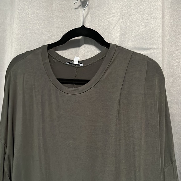 XL White Birch Olive Green Dolman Sleeve Top - Picture 2 of 5